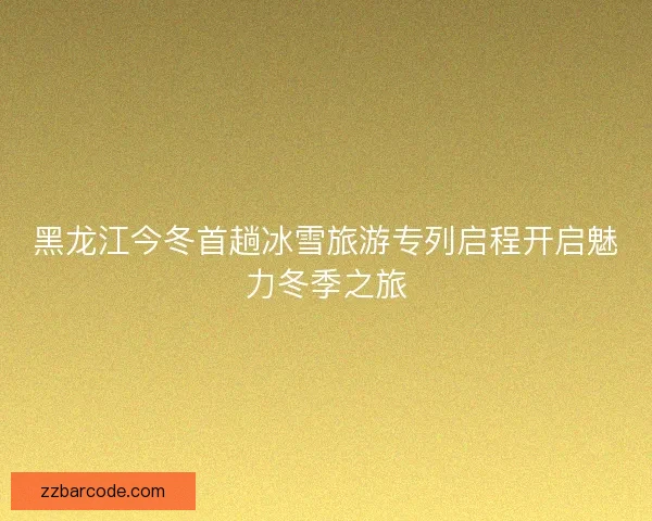 黑龙江今冬首趟冰雪旅游专列启程开启魅力冬季之旅